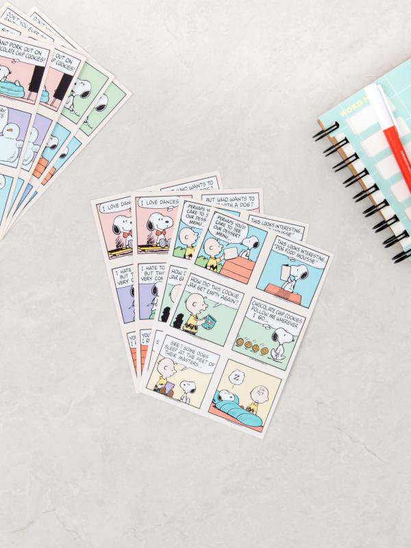 피너츠 카툰 장면 스티커 4매입