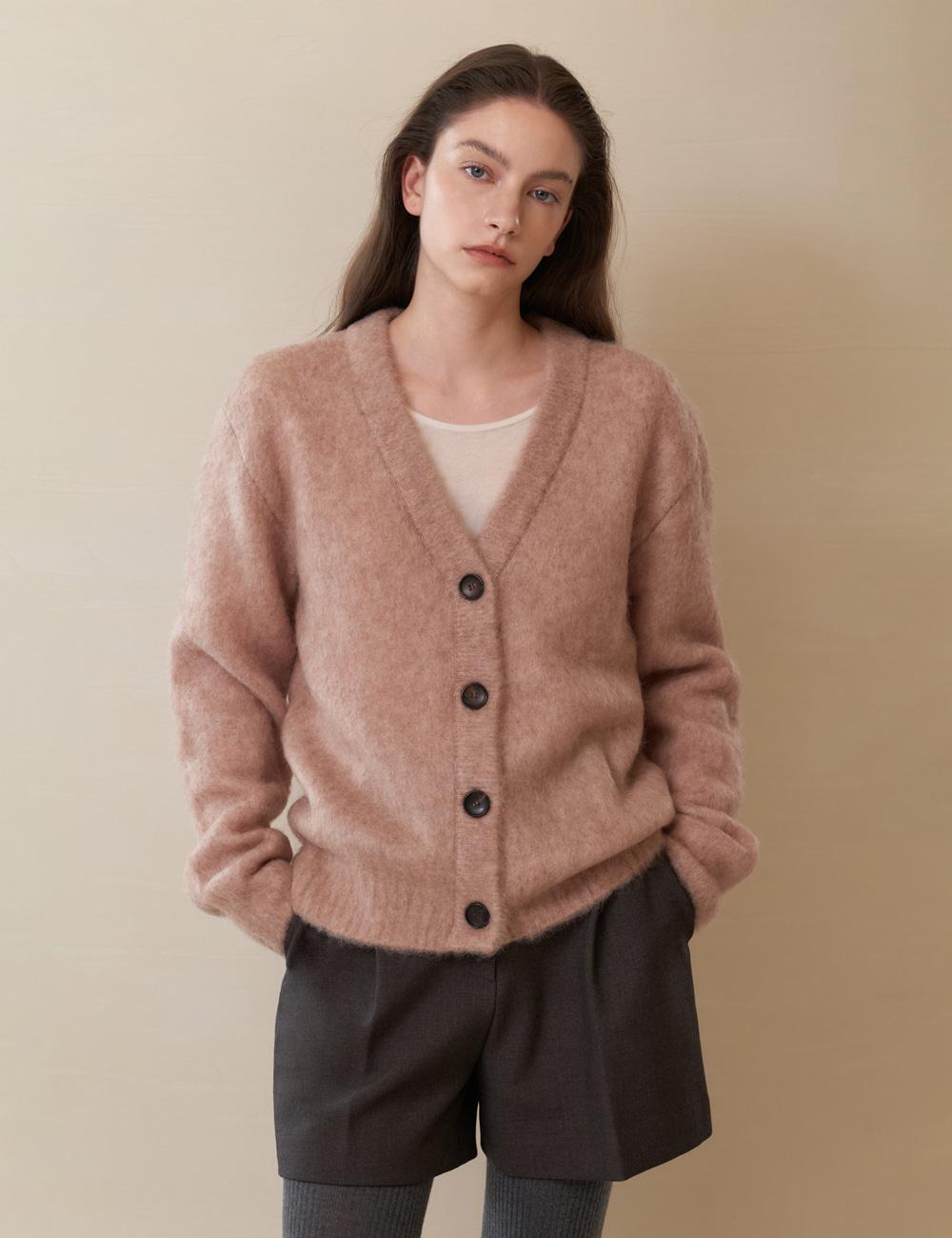 Alpane Mohair Soft Cardigan (Blush)