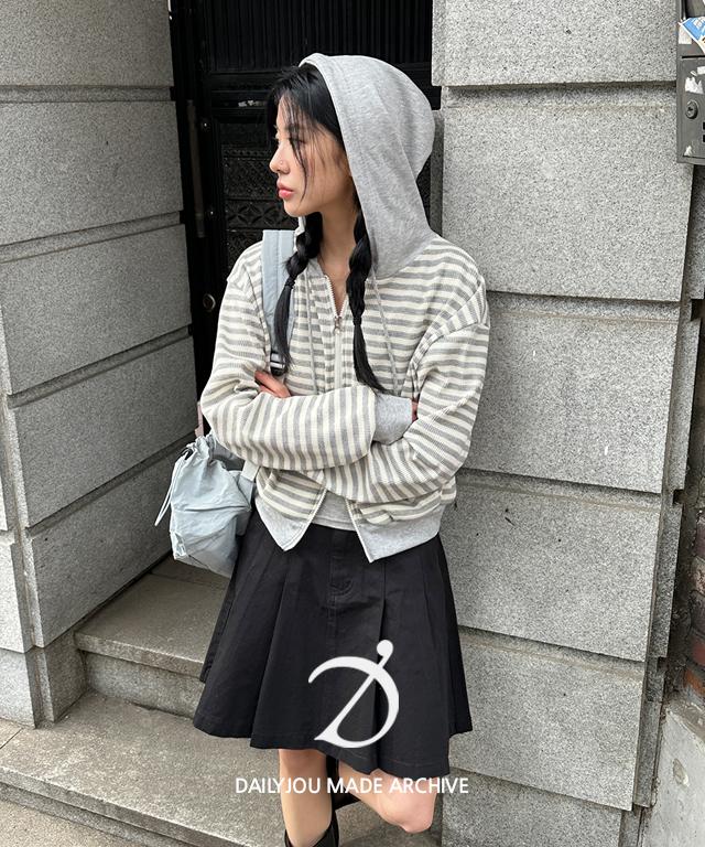 데일리쥬 [MADE] 네이터 워싱 코튼 플리츠 스커트