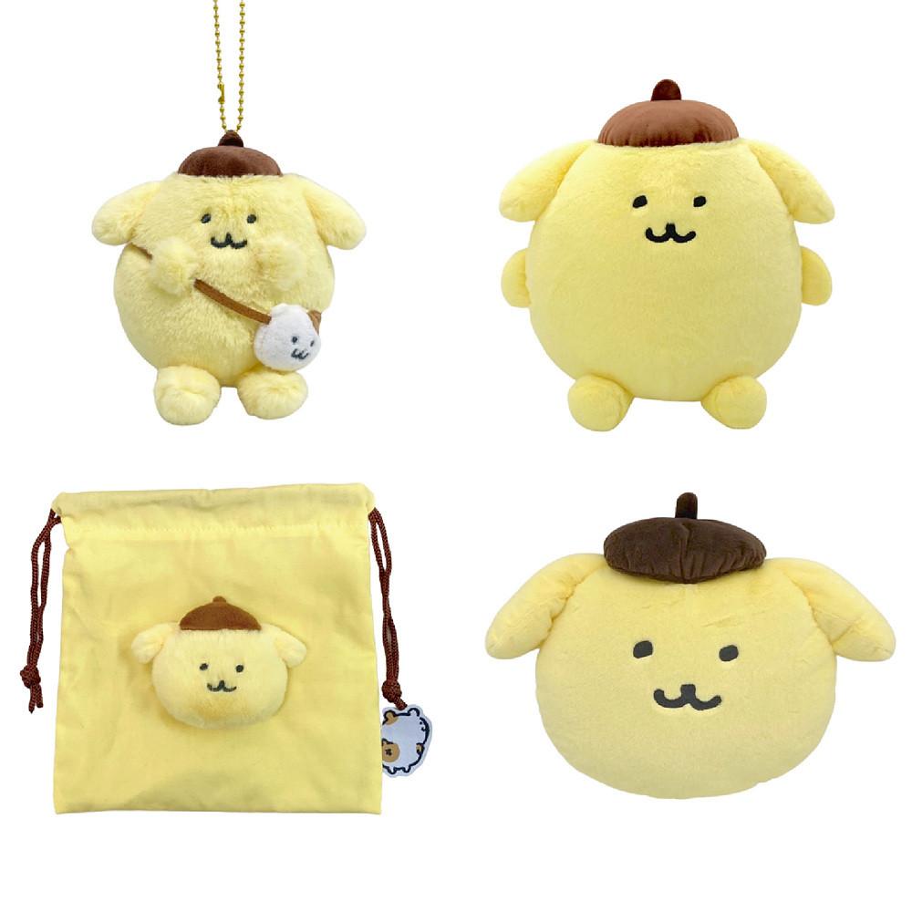 산리오 나가노 콜라보 폼폼푸린 머핀 친구 봉제 인형 폭신폭신 농담곰 얼굴 키홀더 인형 : 선데이샵