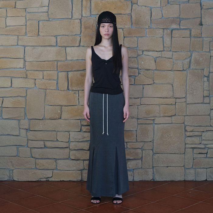 Hidden Pleated Jersy Skirt