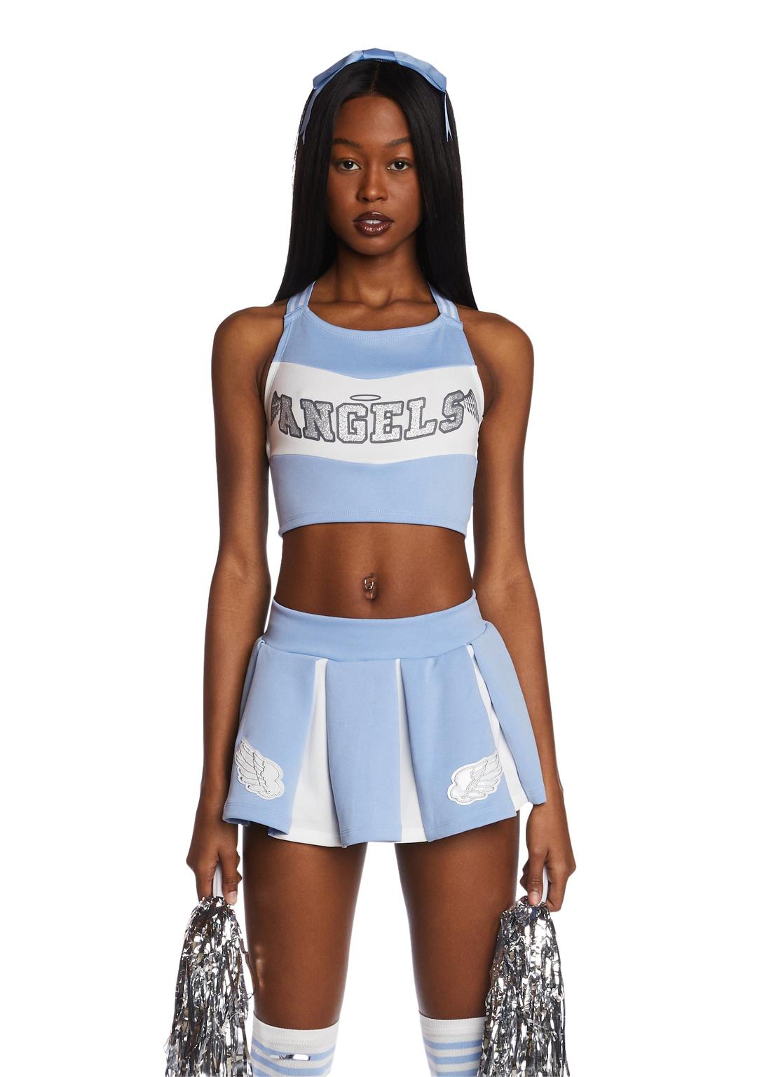 Heaven's Cheerleader Costume Set - BLUE / XX-Small
