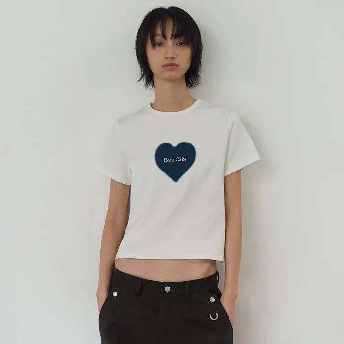 Heart Graphic Logo Top - White
