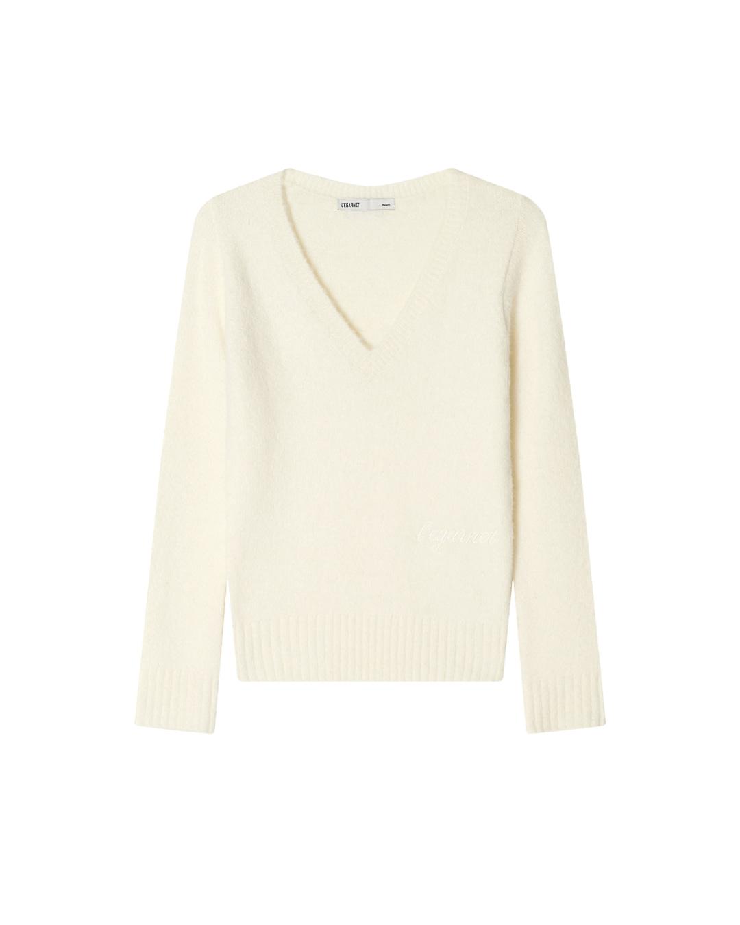 MALLOW WOOL V-NECK KNIT_IVORY