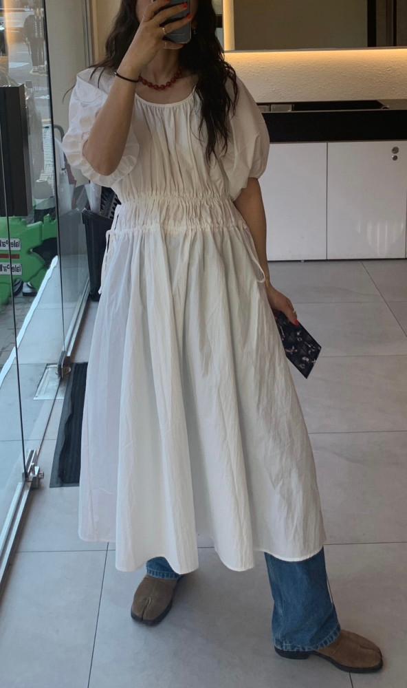 Vasil 바질 써니 원피스 셔링 퍼프 롱 여름 바캉스 휴양지 2colors