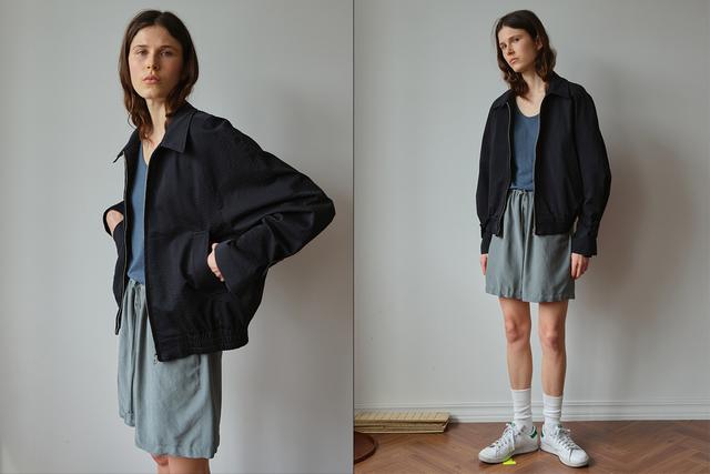 렉토 SUSTAINABLE PIN STRIPE BELT DETAIL JUMPER (DARK NAVY