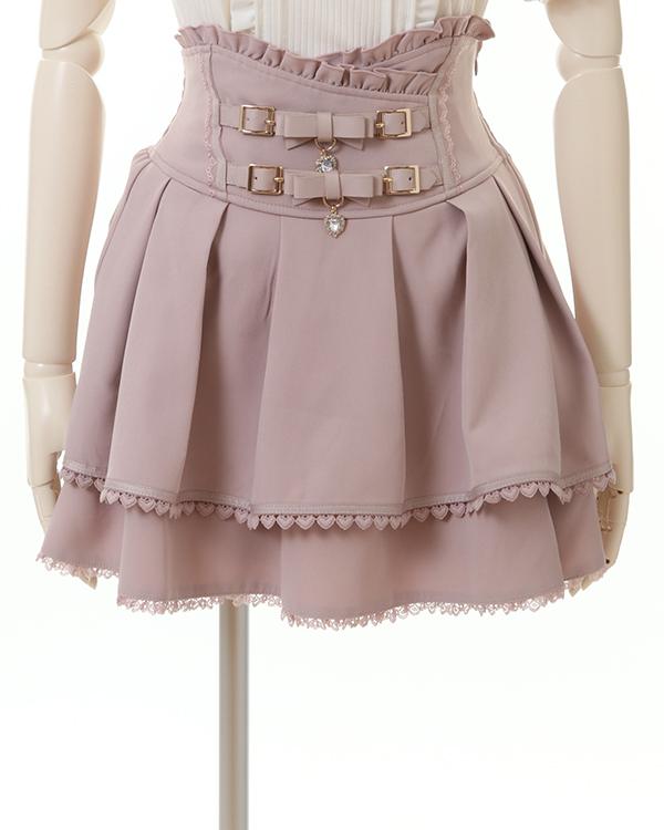 Double Ribbon Belt Skirt-Pants