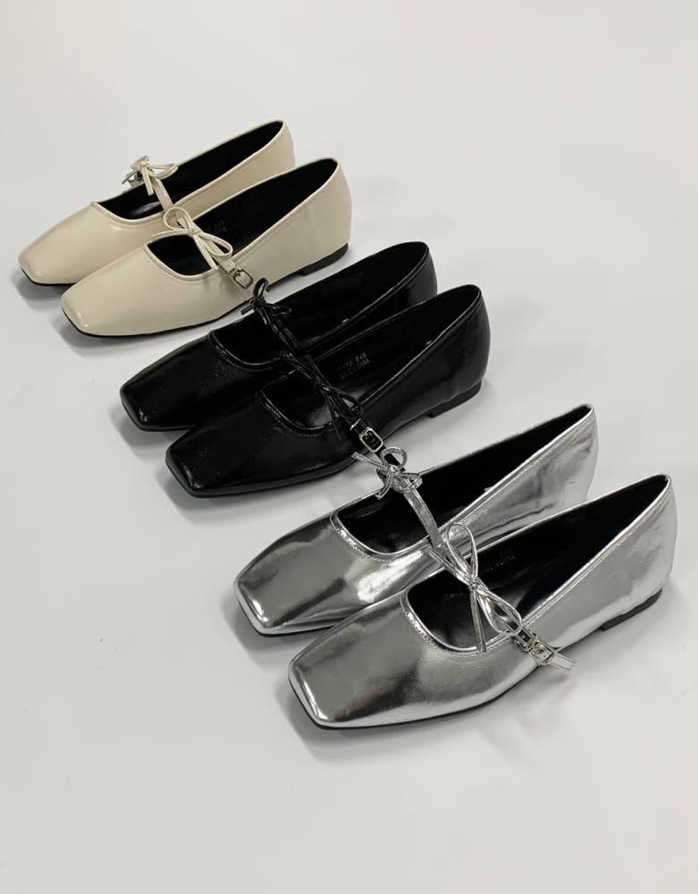 mary jane ribbon flat shoes (3C/225-250)