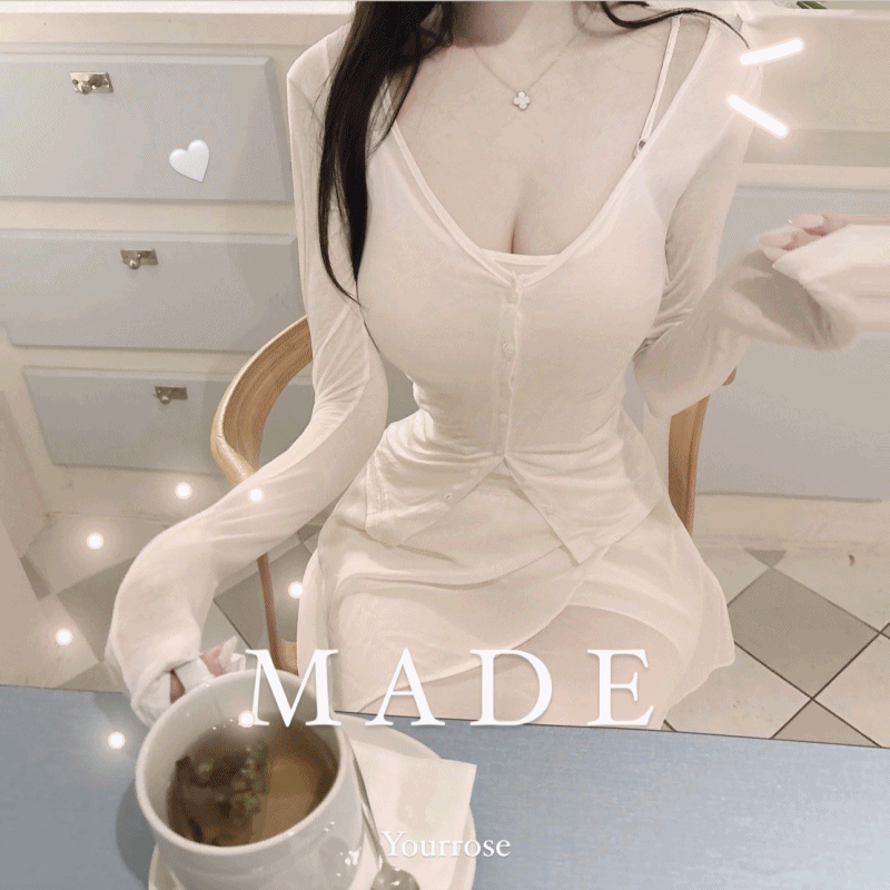 유어로즈 자체제작[물먹청초st인간청순녀💧]투명촉촉 실키 쫀쫀스판 기본가디건