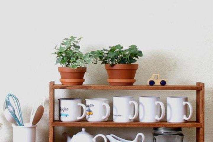 다용도선반 주방선반 컵정리대 참죽나무 사이즈변경 주문제작가능