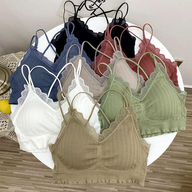 [1+1할인] 마약브라렛 노와이어 와이어리스 골지엑스 브라탑 브라렛 세트