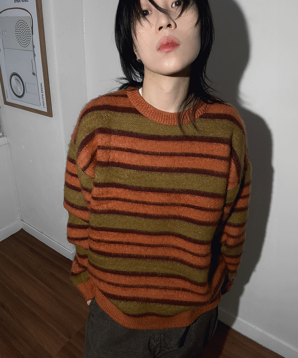 [UNISEX] 콜비 스프라이프 브러쉬 니트 (3 Color)