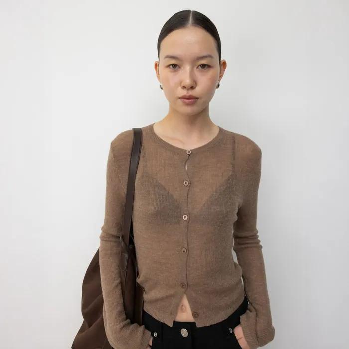 Sheer Cardigan - Brown (TA575AA02D)