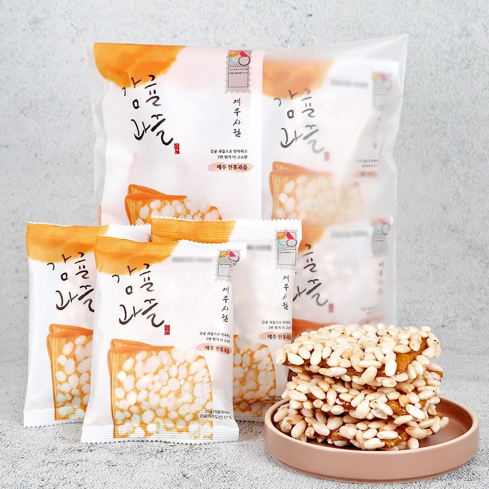 제주사월감귤과즐 2번튀겨 고소한 제주한과 귤향 산자 제주여행 기념품 특산품