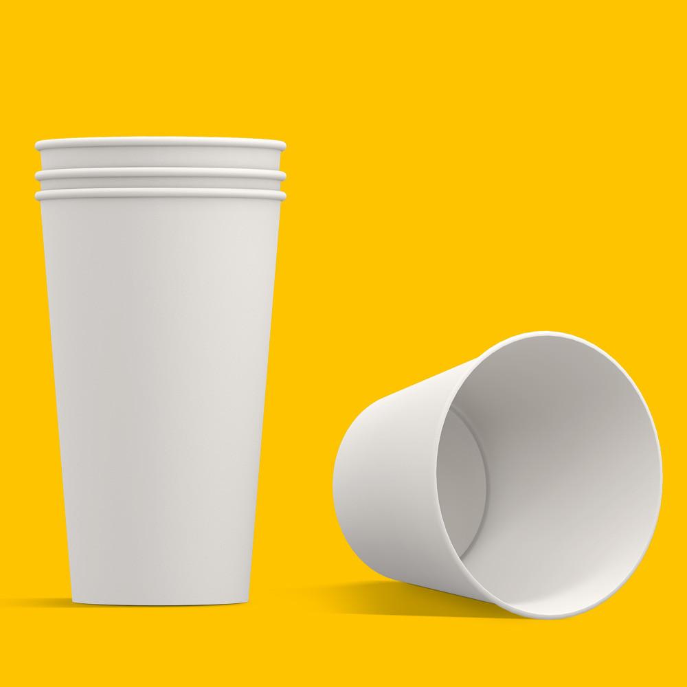 일회용 테이크아웃컵 8온스 무지종이컵 100개