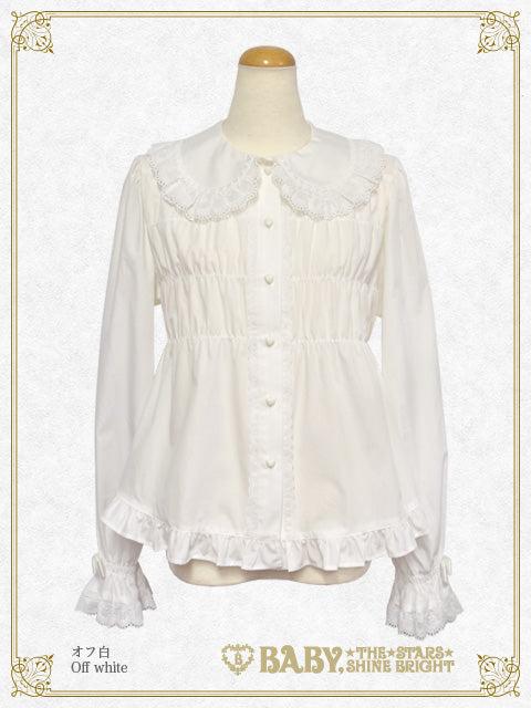 ベビードールブラウス - オフ白 White