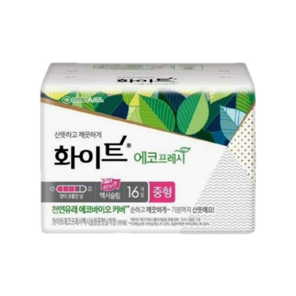 화이트 에코프레시 맥시슬림 중형 16개입 유통기한:23/07/25