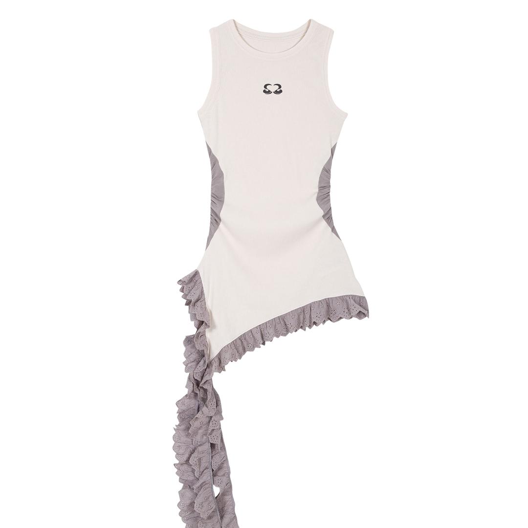 Lace Tail Sleeveless White Mocha