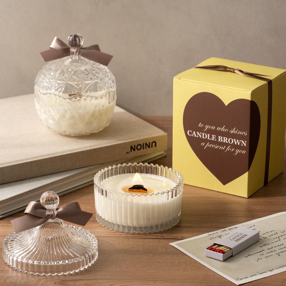 '반짝반짝 빛나는 너에게' 크리스탈 메리고/애플 소이캔들 + 로고 성냥증정 [선물포장]