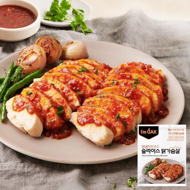 양념치킨소스 닭가슴살 슬라이스 130g 10/20/30팩