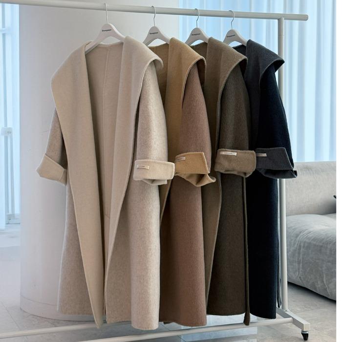 [3차 오픈] 후드 숄카라 코트