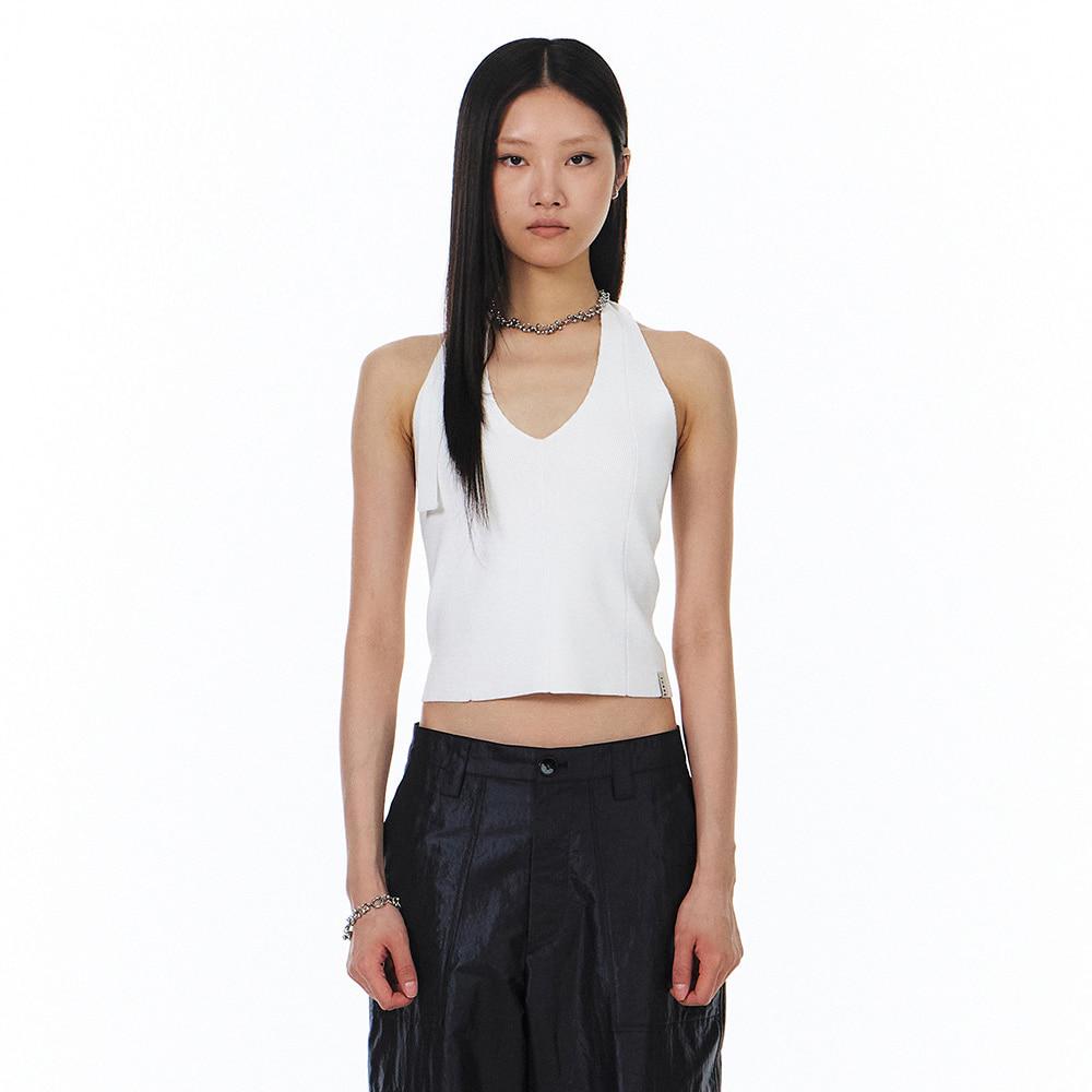 Strap Halter Knit (White)