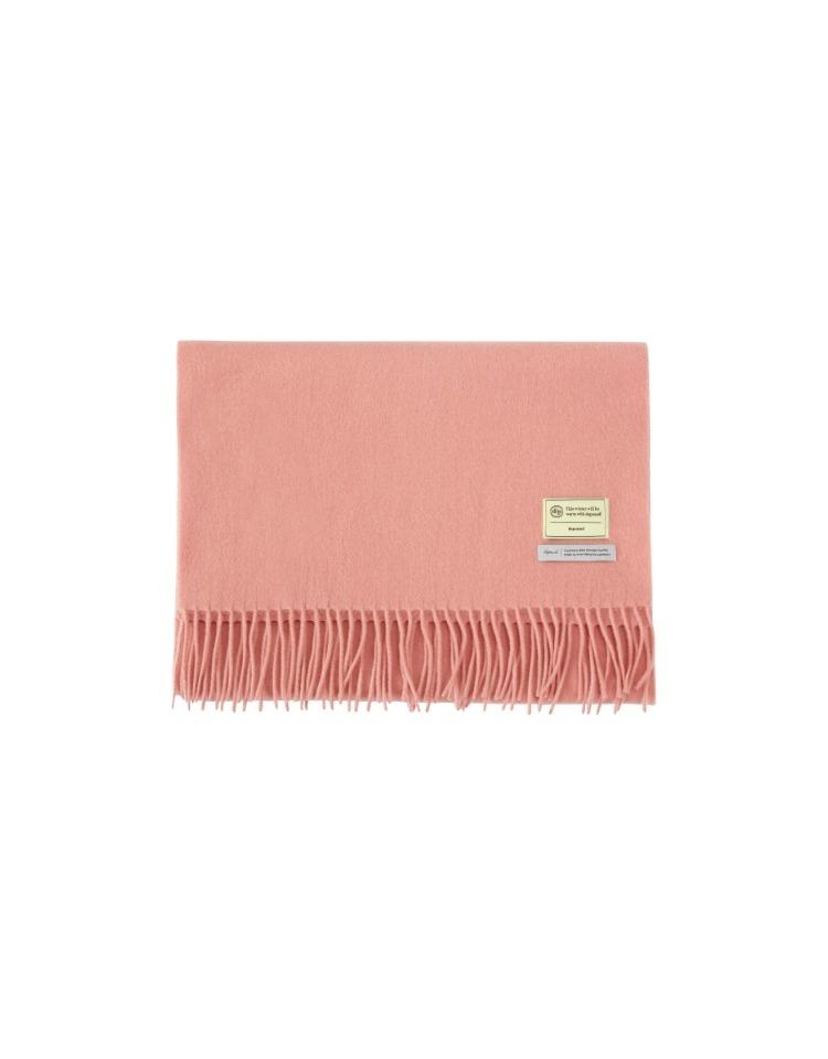 cashmere wool blended muffler (coral pink)