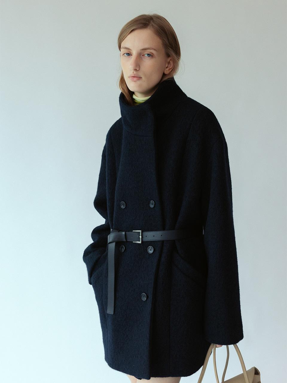 High-neck Belted Half Coat SW5WH421-24