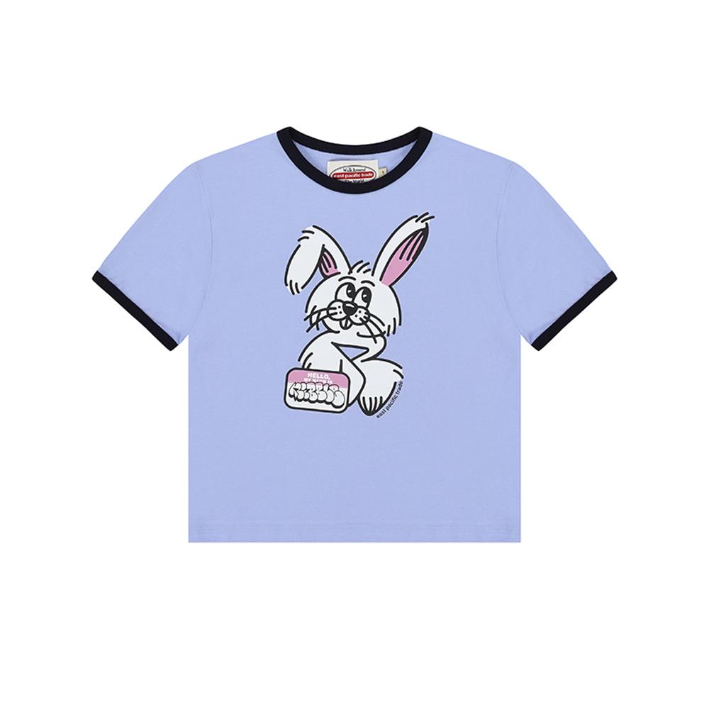WM NIBBLE FRIENDS RINGER TEE (BULE)