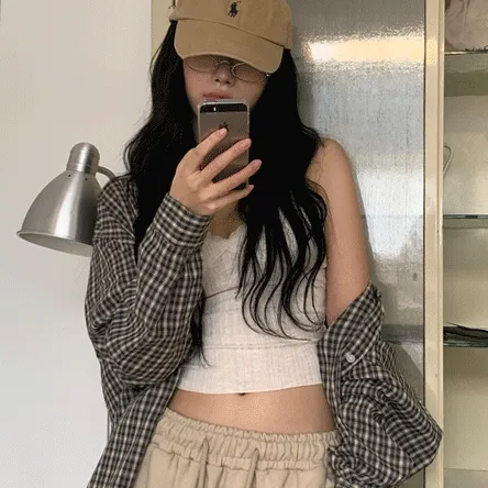 [꾸안꾸 코디추천🤍] 나띠 잔체크 셔츠-2color