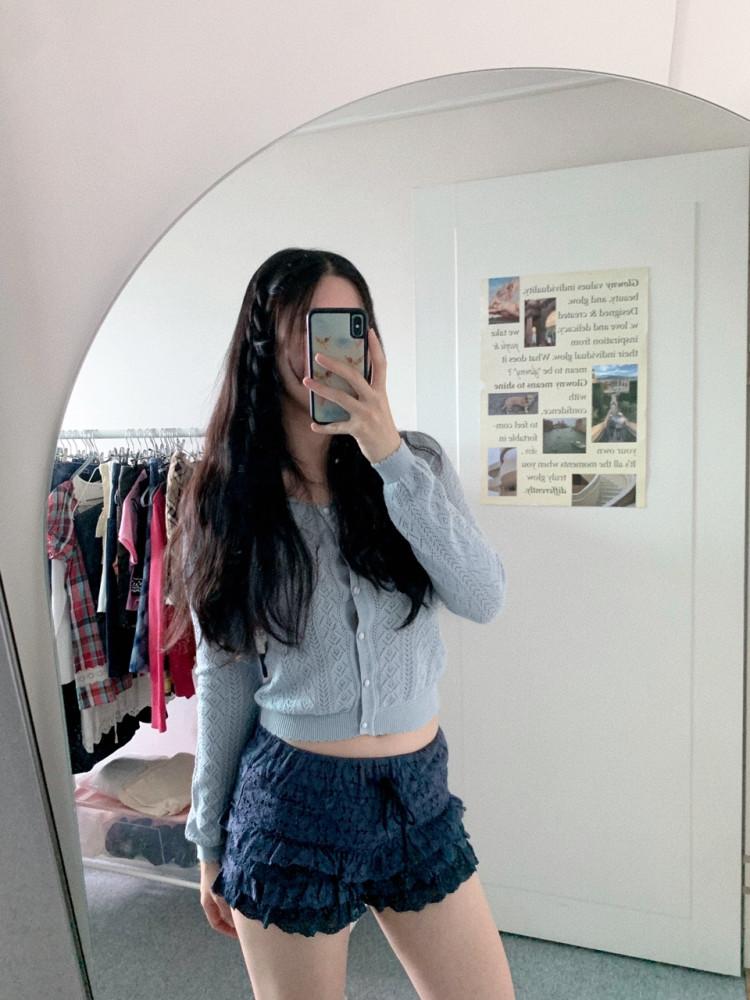 [중고] 399. Blue lace shorts 🫐 (23~ 미사용)