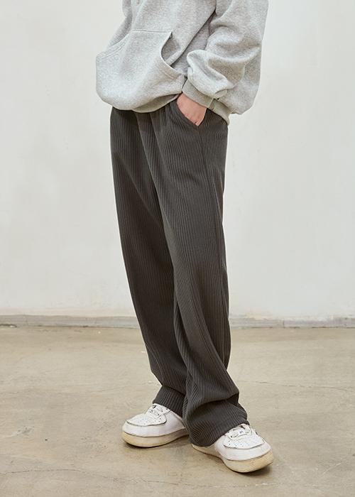 골지 플리스 와이드 팬츠 / 4color