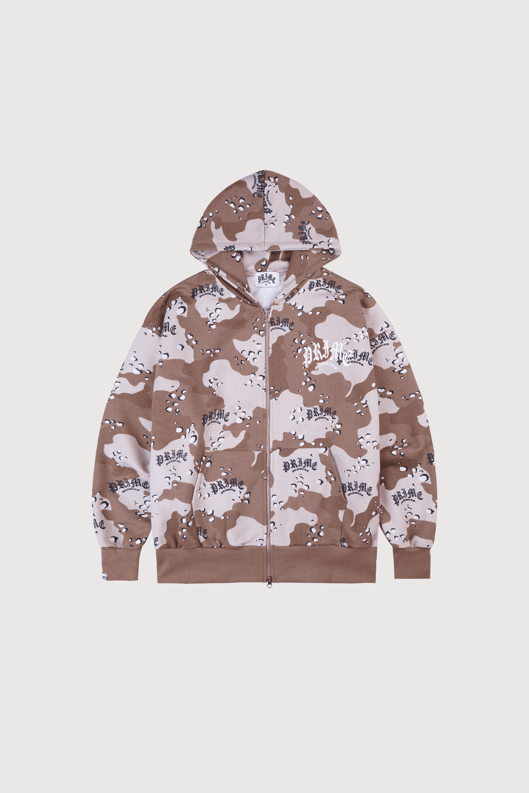 Desert Camo Zip-Up Beige