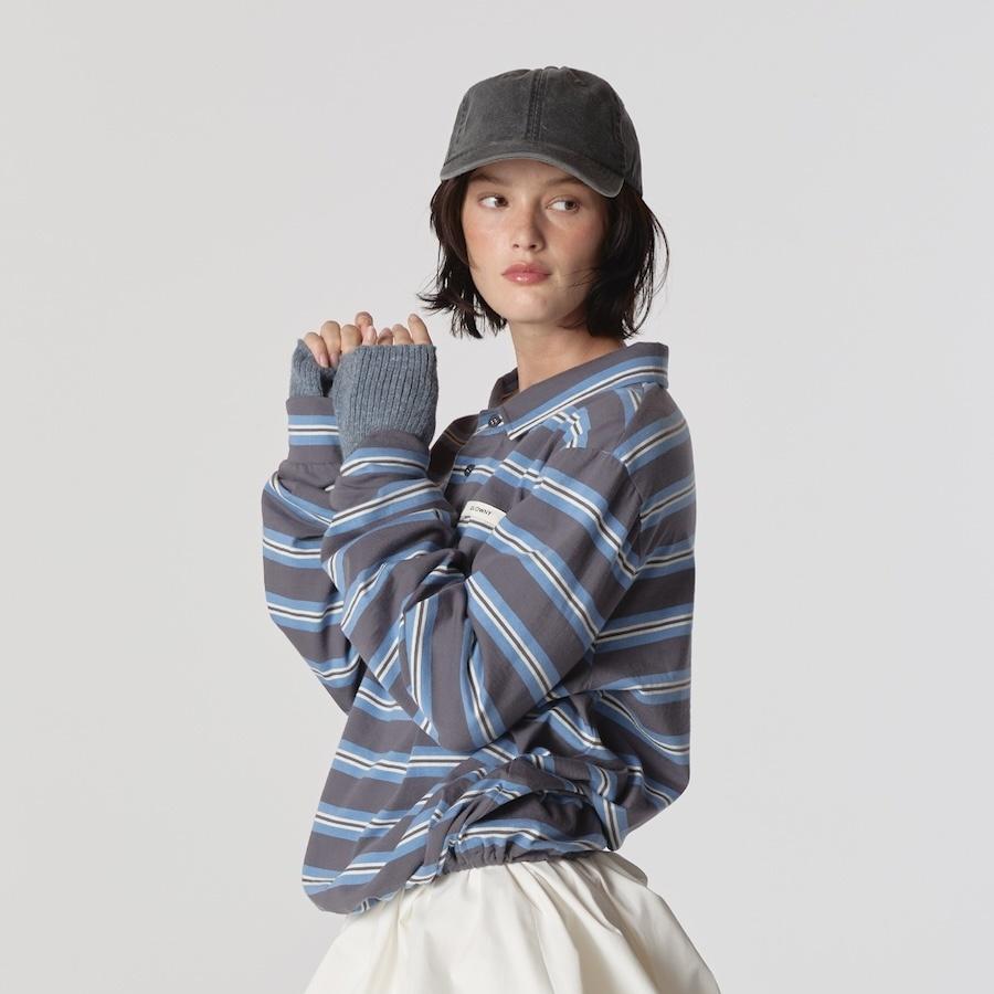 [10/30 예약발송] TERRY PK LONG SLEEVE (CHARCOAL)