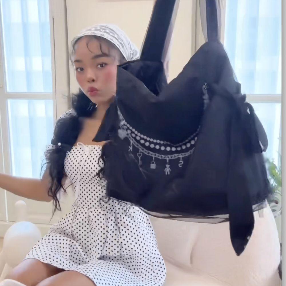 [박제니 착용] 튜튜 주얼리 크로스&숄더 LL_BK