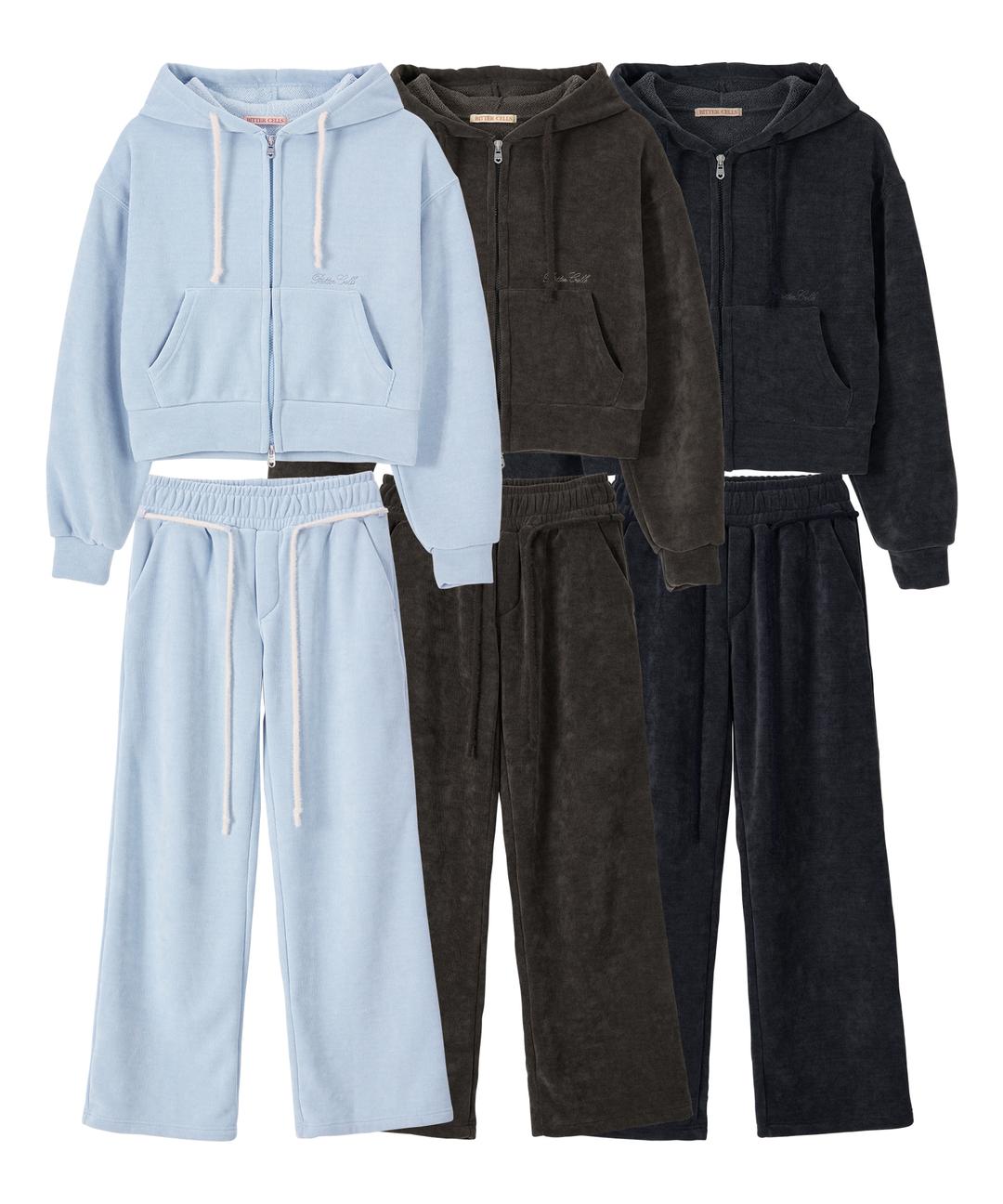 [Set] Dusty Boa Training Hood Zip Up&Pants-3 colors