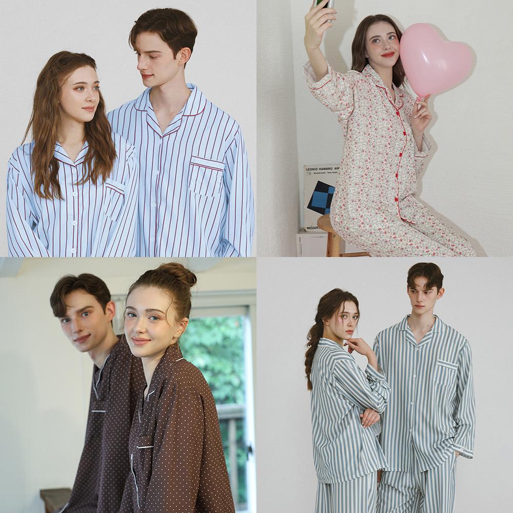 주디앤 [부들+편안✨/BEST 모음] 긴팔 잠옷 파자마 커플 홈웨어 빅사이즈 세트 15종