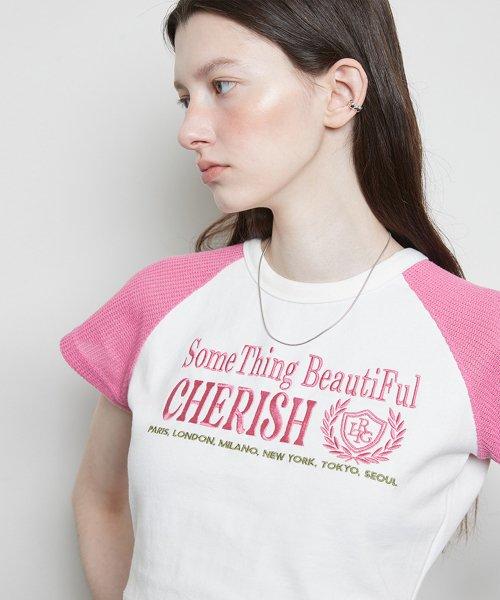 L3 CHERISH RAGLAN T-SHIRT(PINK)
