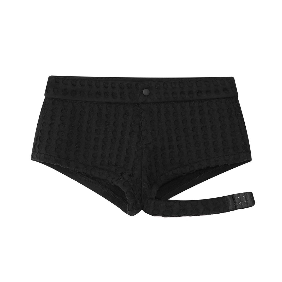 Strap micro shorts (Black)