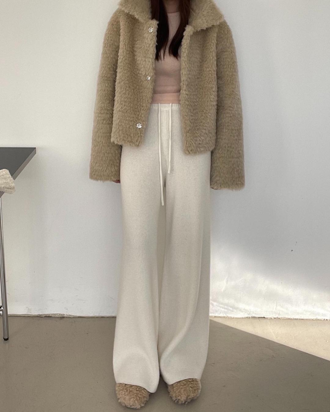 CASHMERE KNIT PANTS / 4COLORS