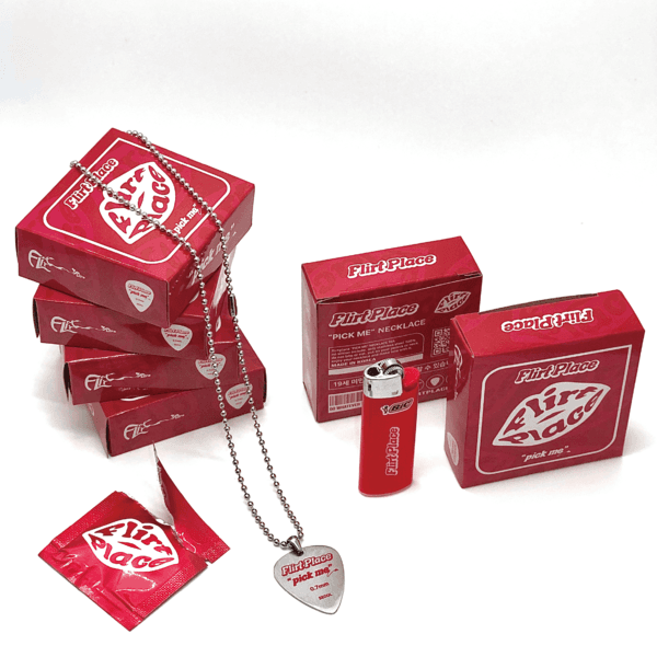 "pick me" necklace (red)