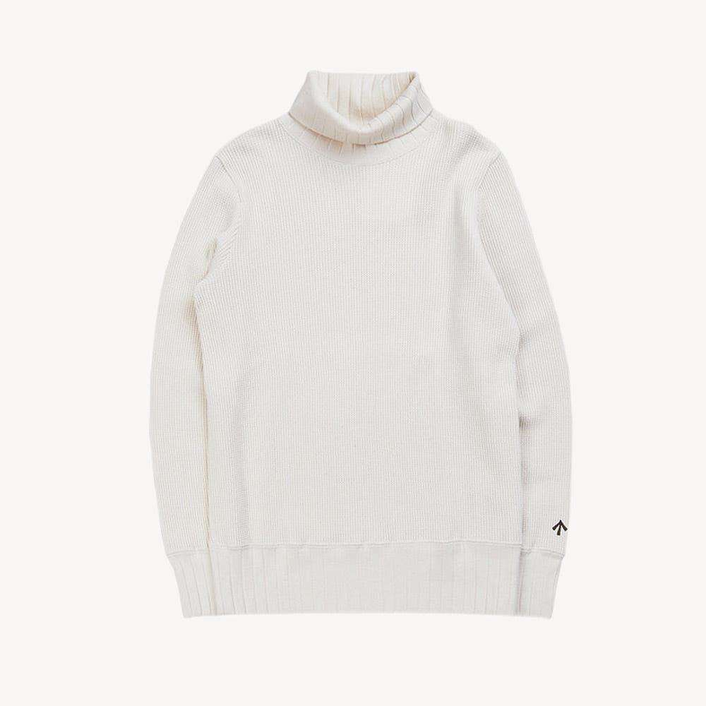 나이젤 카본 Nigel Cabourn 클래식 터틀넥 빅 와플 오프화이트 여성