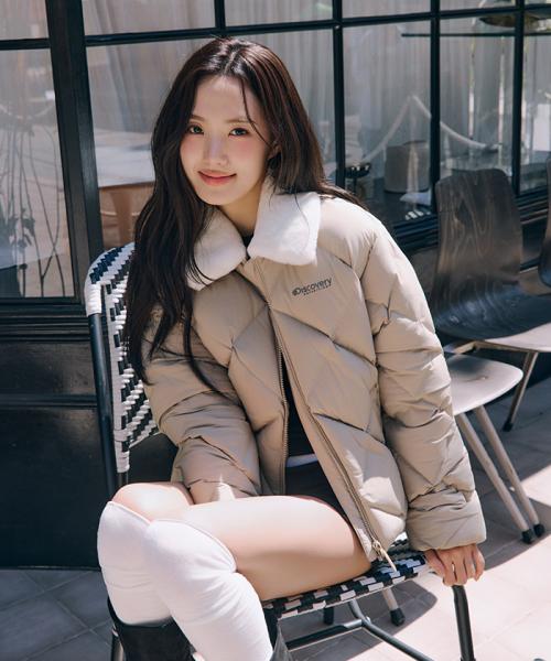 여성 멜로즈 튜브 다운 경량패딩 (L/BEIGE)