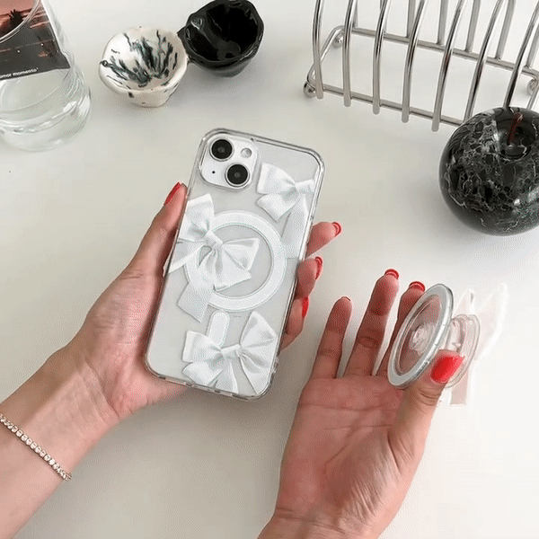 맥세이프 투명 젤리 케이스 + 그립톡 세트 / 이 세상 편리함이 아니다♥