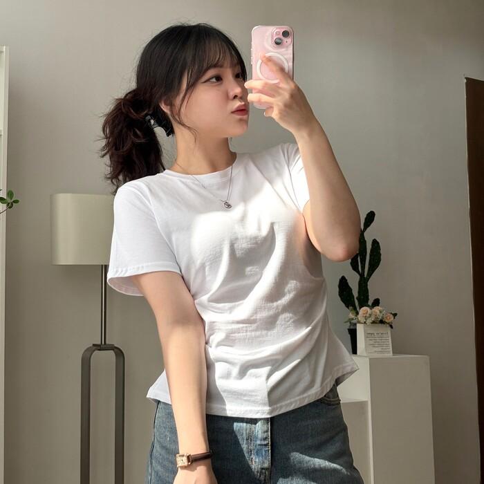 [상비추천/~66반] 더블턱 뒷트임 반팔 T