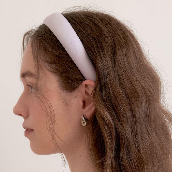 emboss logo satin hairband (H001_lightpurple)