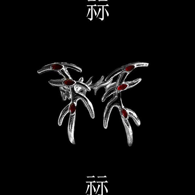 祘(산) 한자 동양풍 반지 오픈 반지 오픈링 빈티지 유니크 레드 빨강 상징 스트릿 힙한 반지