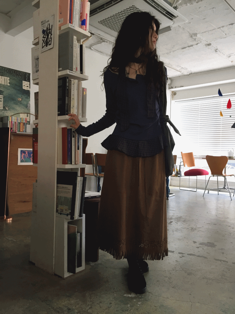모래하우스 모카 에스닉 스커트
