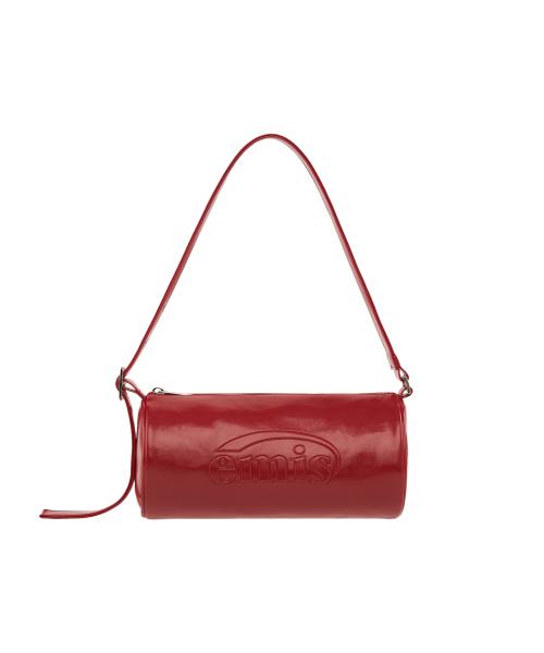 EMBOSSED BARREL BAG-RED