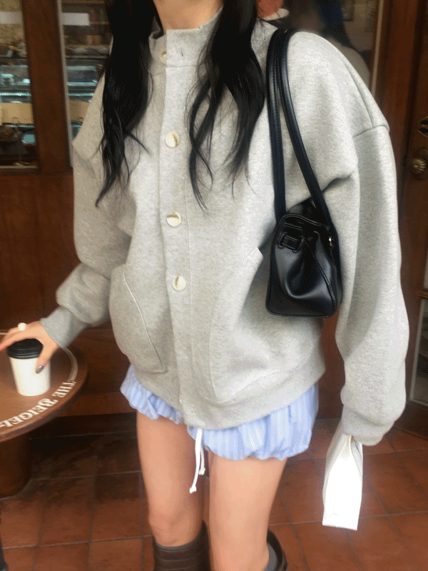 그레이당일 [unisex] 버튼 스웨트가디건